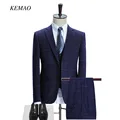 KEMAO-Tuxedo Suit for Men, Slim Fit Casual Tuxedo, Wedding Groom, Plus 3 Pieces, Jacket, Vest, Pant