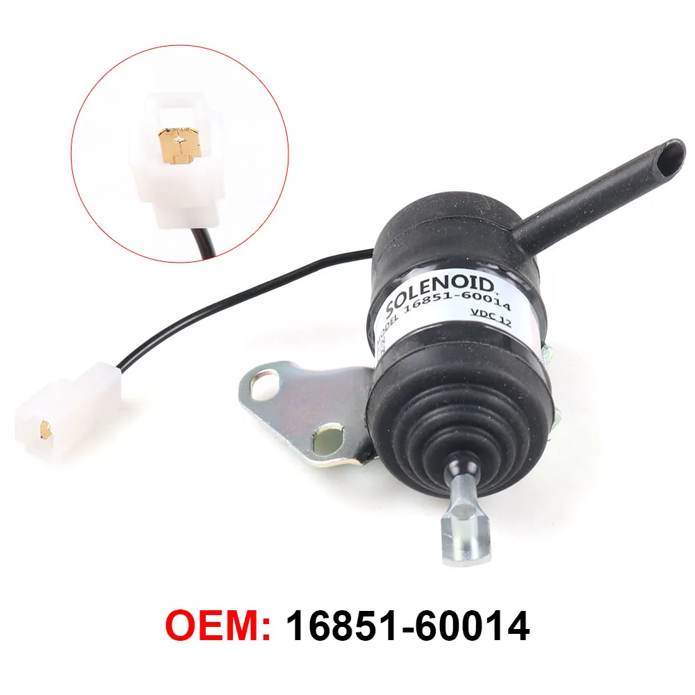 16851-60014 16851-60010 12V Stop Solenoid For Kubota RTV900R RTV900S RTV900T RTV900W Fuel shutdown Shut Off solenoid-animated-img