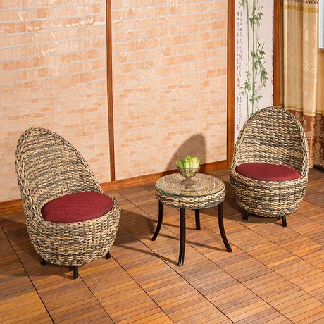 cane chairs and coffee table