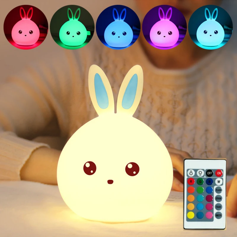 silicone tap sensor led night light