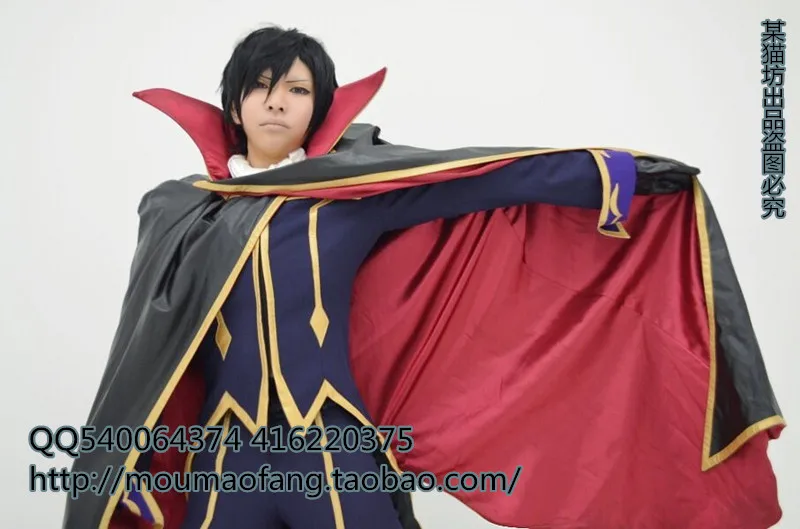 Cumpără Costume și Accesorii Code Geass Zero Lelouch Cosplay Costume Full Set 11