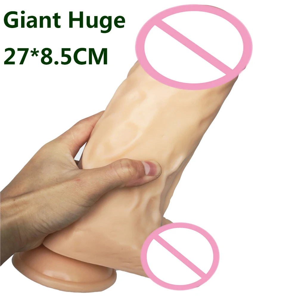 Αγορά Sex products | AMABOOM 27*8.5CM Giant Huge Dildo Super Big Dick with  suction cup Anal Butt Plug Large Dong Realistic Penis Sex Toys For Women