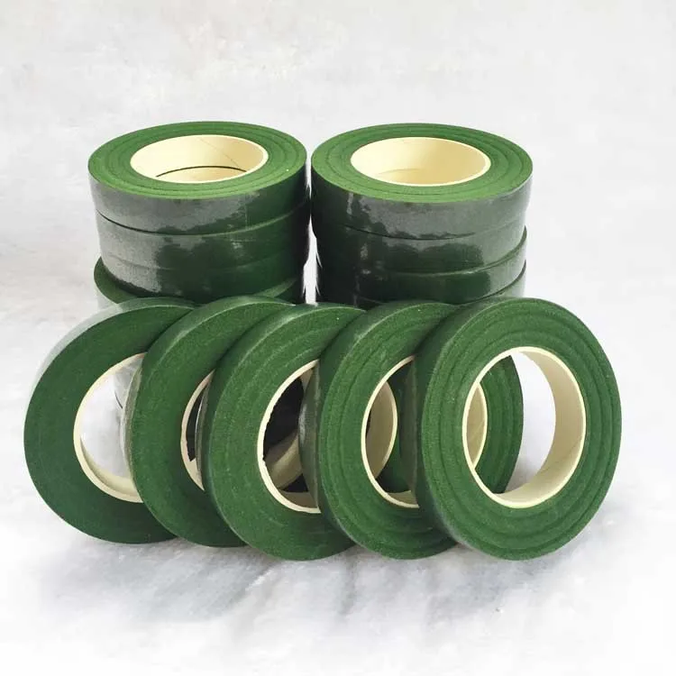 30 Yard 12mm Self-adhesive Bouquet Floral Stem Tape Artificial Flower  Stamen Wrapping Florist Green Tapes DIY Flower Supplies