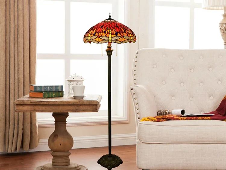 tiffany rose floor lamp