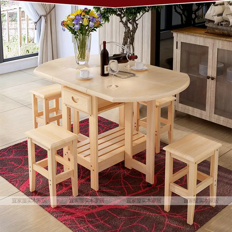 kitchen table with drawers and chairs