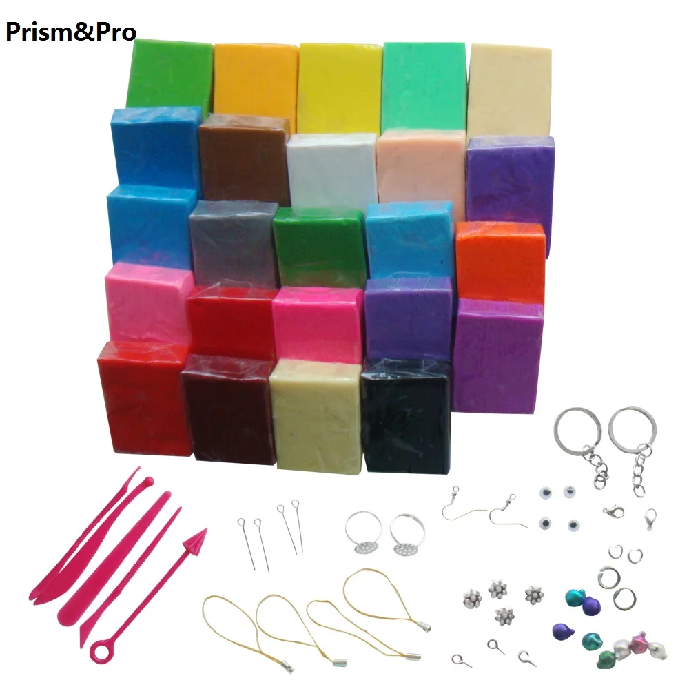 Flexible texture Prism&Pro Polymer clay tool putty  Children toy  24PC/LOT  Modeling clay Nontoxic Slime Toy artist craft clay-animated-img