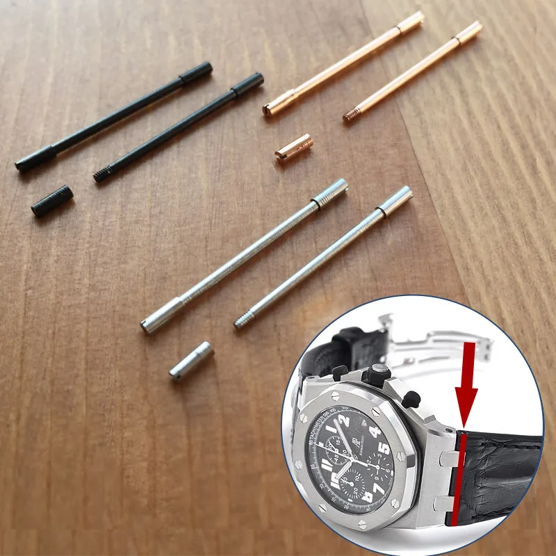26.8mm watch screw tube for AP Audemars Piguet Royal Oak Offshore 42mm chronograph watch rubber/Leather Strap Belt Band 26470