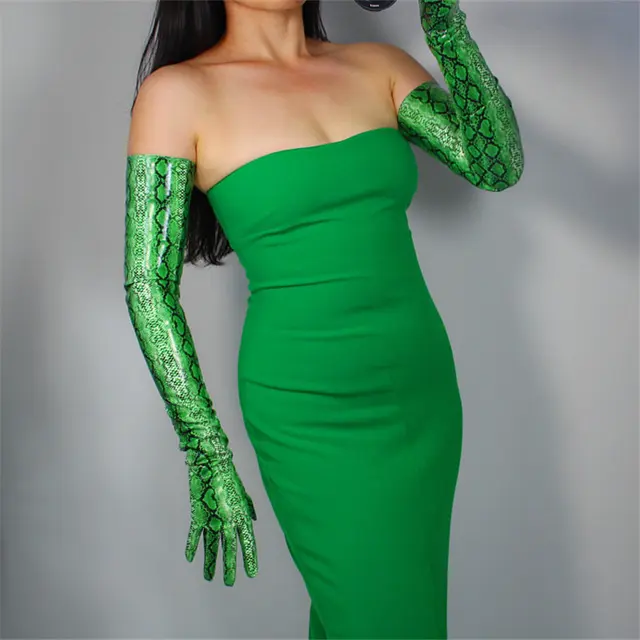 snake skin gloves