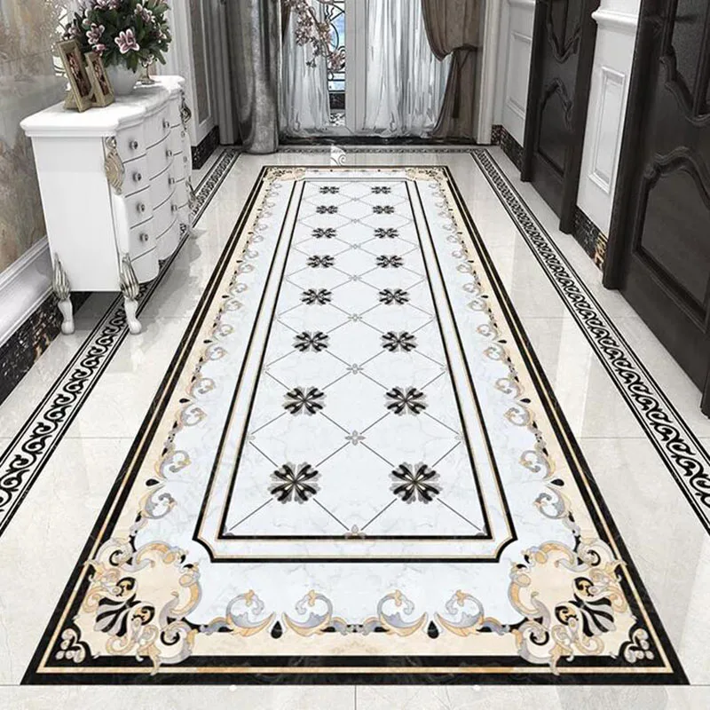 Photo Wallpaper European Style Marble Pattern Floor Mural Sticker