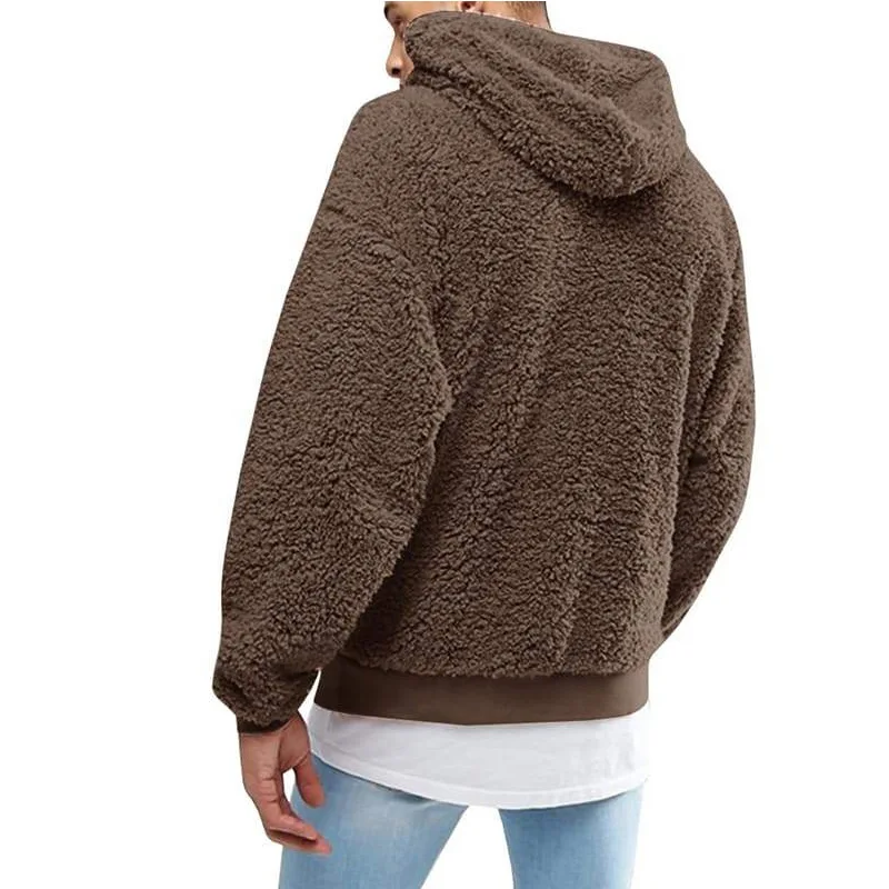 fashion faux fur fleece fluffy hoodie 
