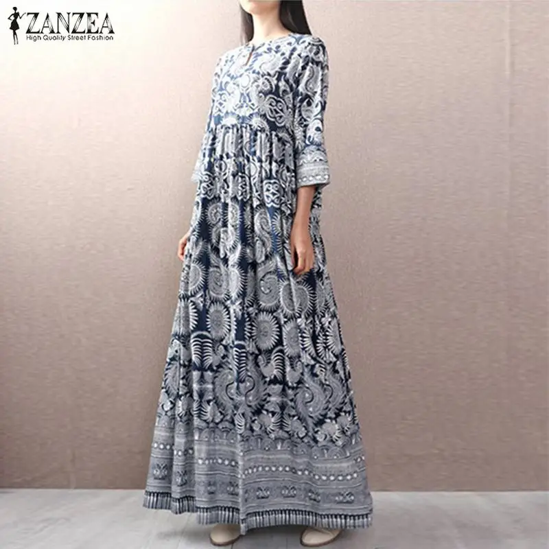 קנו שמלות | Women Geometric Long Maxi 
