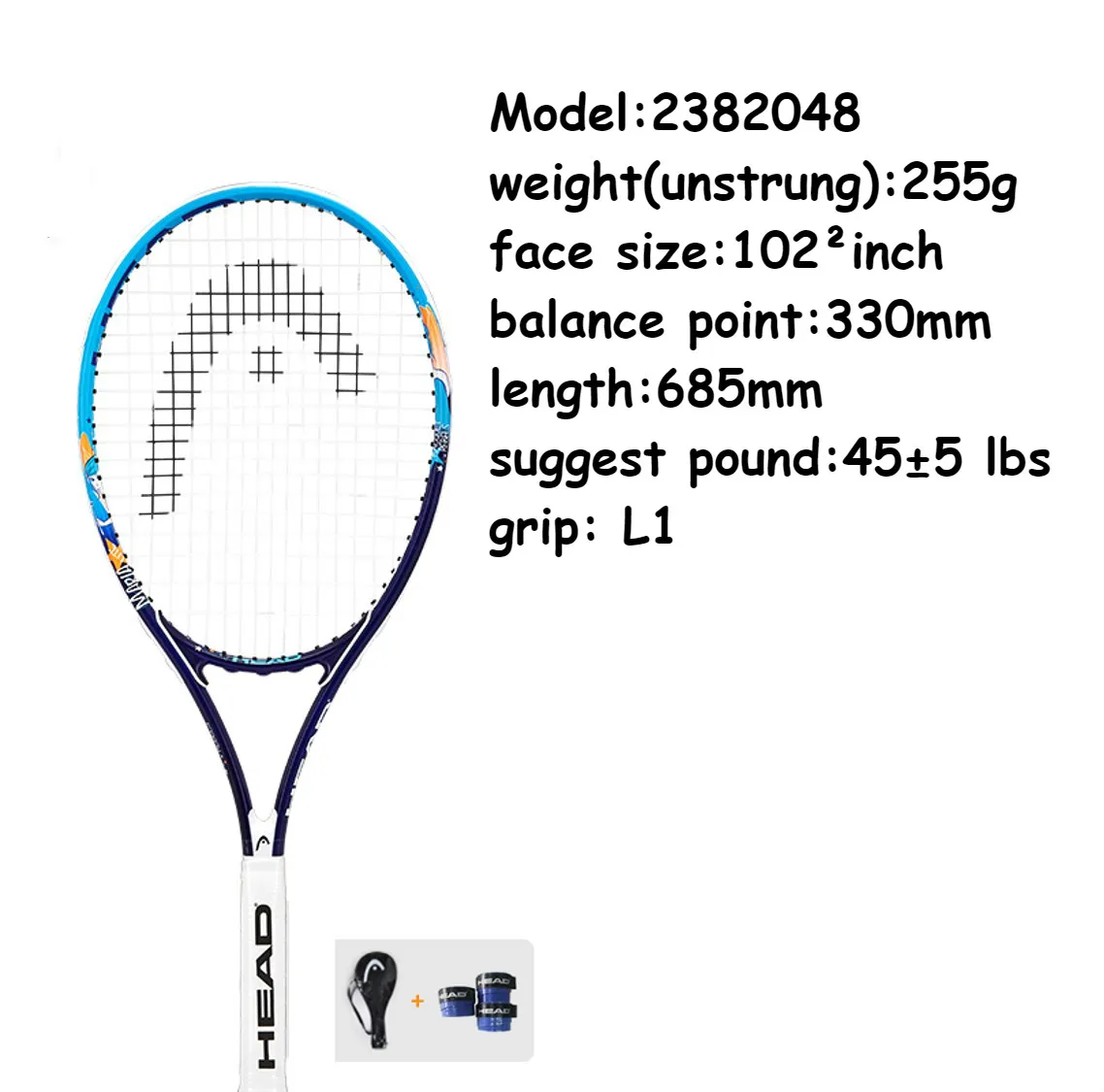 l1 size tennis racket