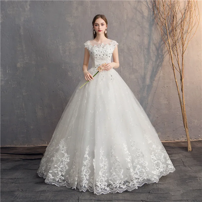 diamond lace wedding dress