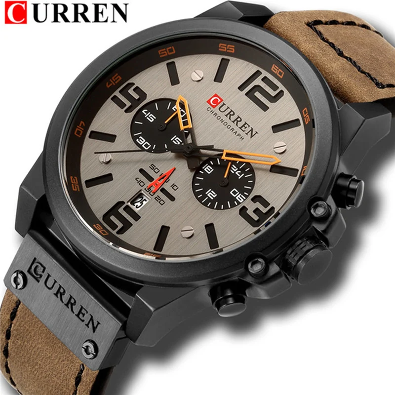 luxury mens watches with leather straps