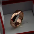 Never Fading Rose Gold Color 6mm Band Rings For Women Men Wedding Lovers Alliance Fine Jewelry preview-4
