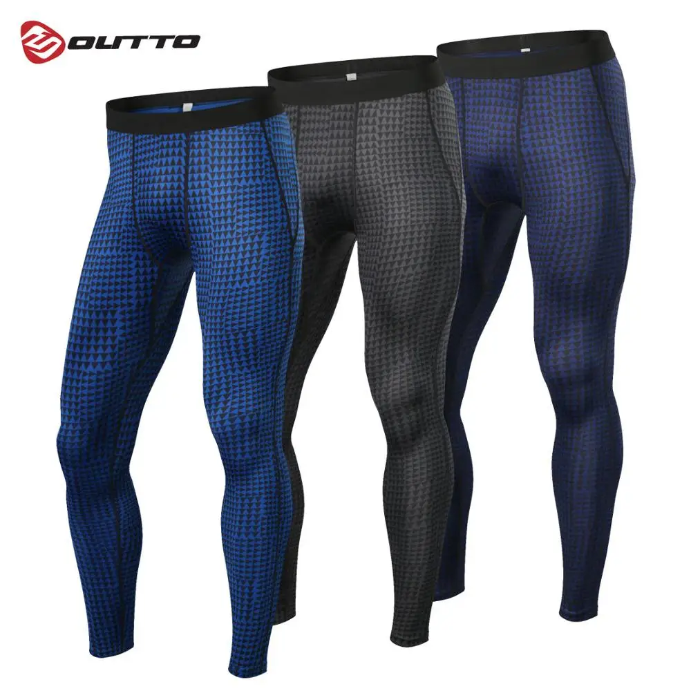 Αγορά Αθλητικά ενδύματα  Outto Running Pants Men Training Compress Gym  Leggings Autumn Winter Jogging Pants Elastic Skinny Sports Tights Trousers