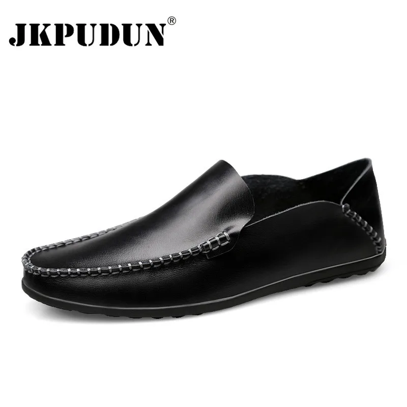 black leather slip on flats