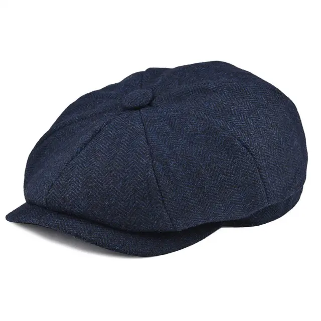 BOTVELA Wool Tweed Newsboy Cap 