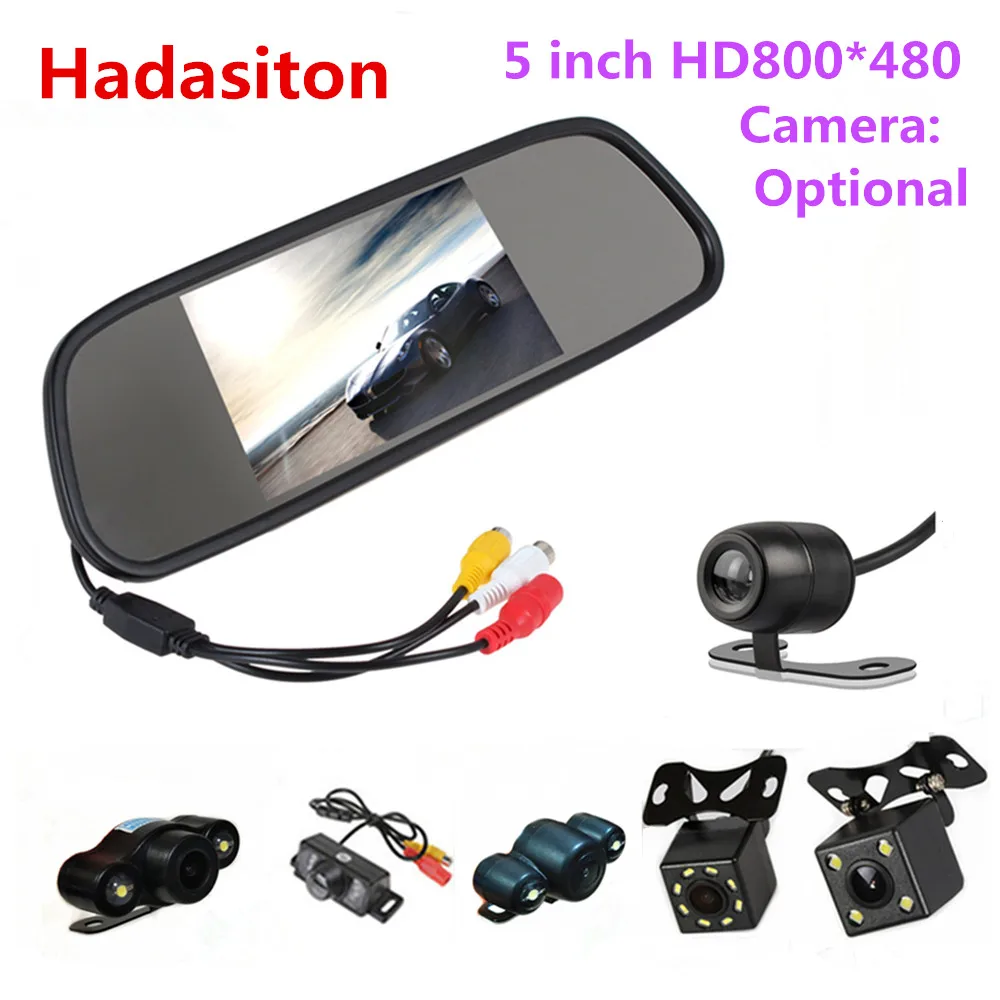 Reversing parking monitor 5 inch TFT LCD Color Screen Car monitor Rearview mirror monitor,Rearview camera optional-animated-img