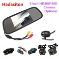 Reversing parking monitor 5 inch TFT LCD Color Screen Car monitor Rearview mirror monitor,Rearview camera optional