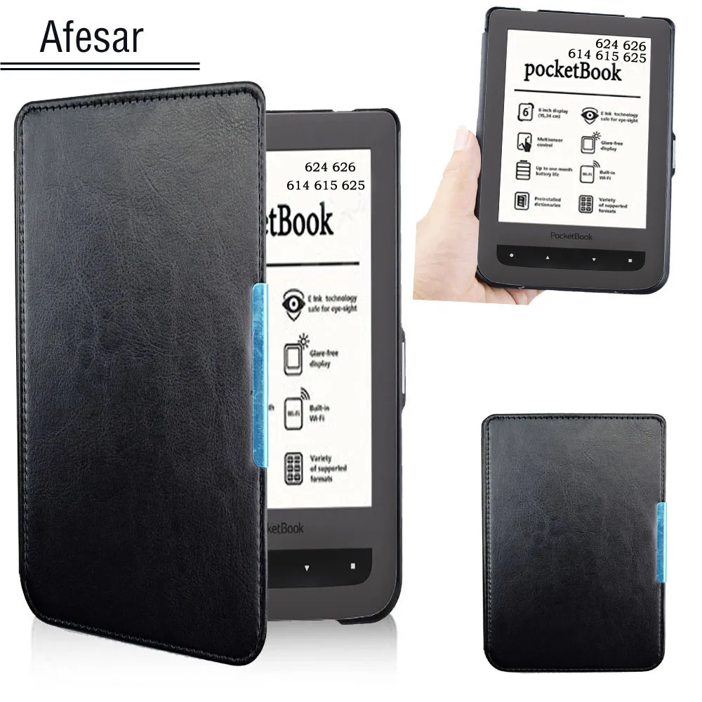 For Pocketbook 624 626 Case, Book Cover For Pocketbook Basic Touch Lux 2 eReader Also Fit Model PB614 615 625 Protective Cases-animated-img