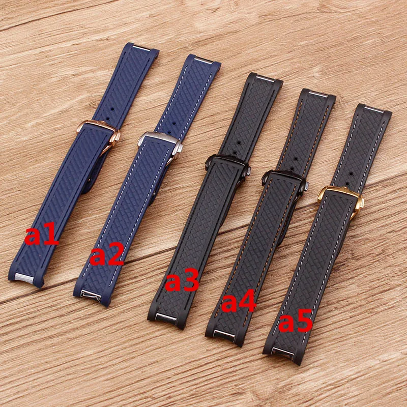 Watch accessories silicone rubber strap 