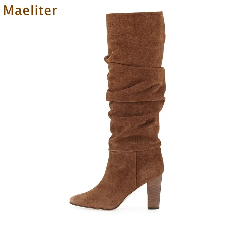 womens suede knee boots