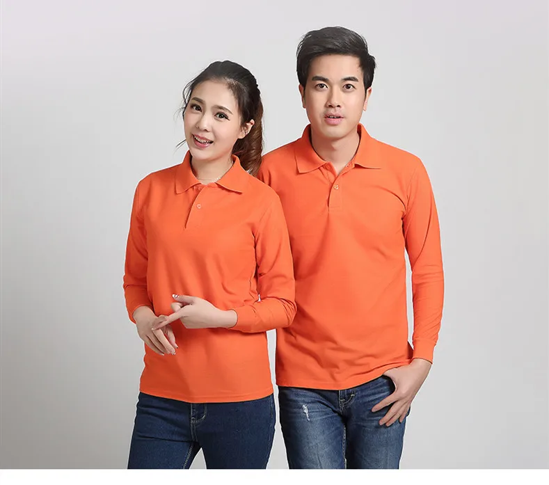 orange polo shirt long sleeve