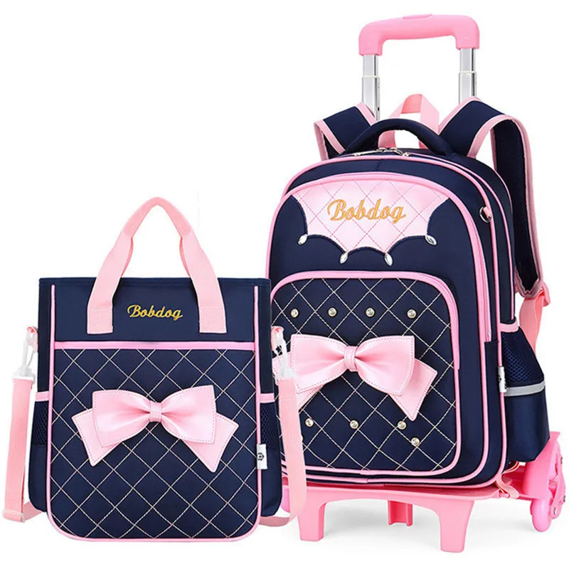 Girl rolling book bag Clearance