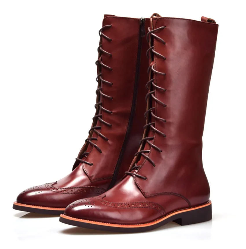 high brown boots men