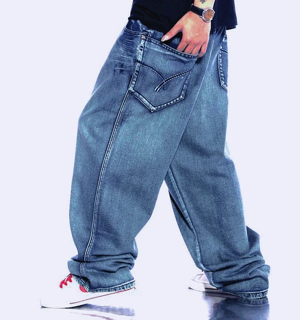 Men Retro Baggy Jeans Vintage Washed 
