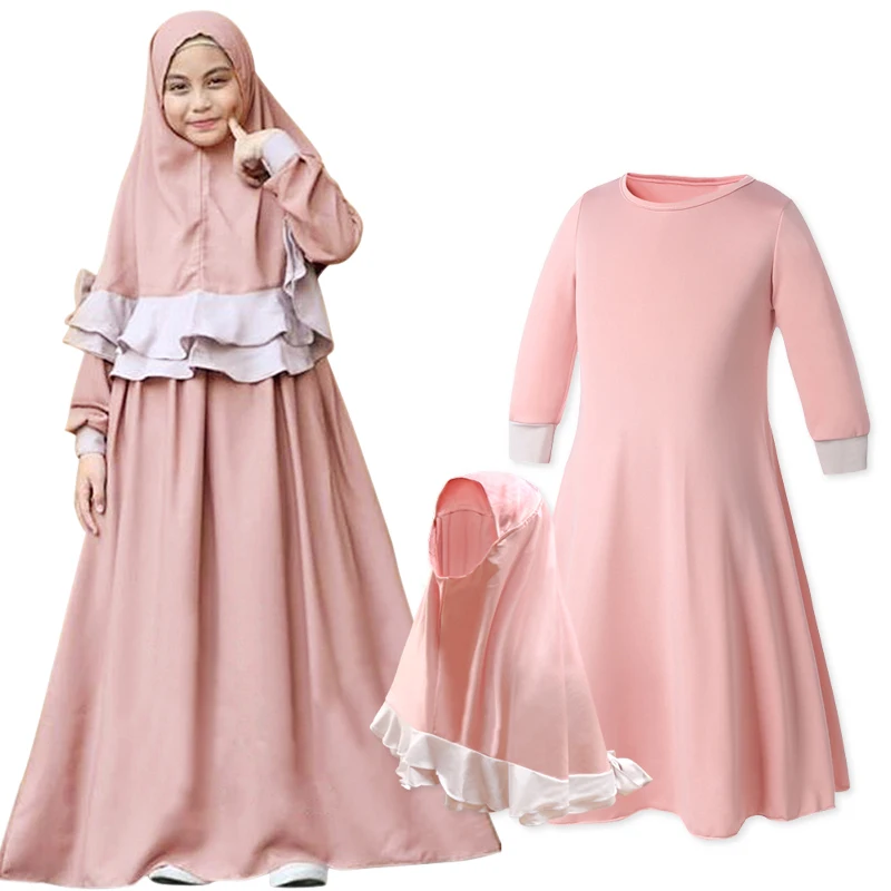 Muslim Islamic Girls Dress Long Sleeve 