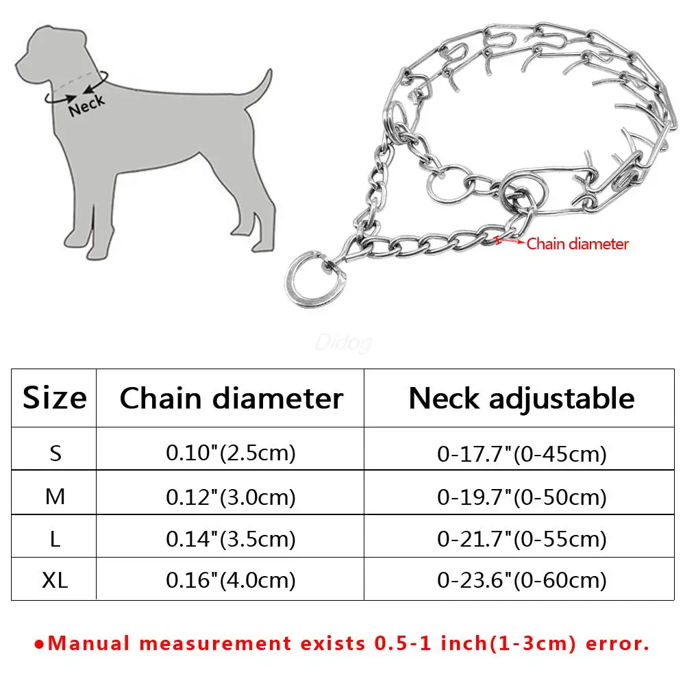 dog chain collar prong