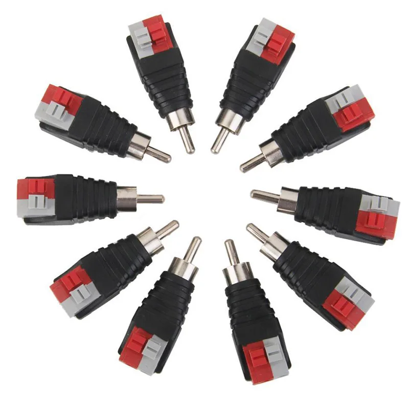 10 pcs Speaker Wire Cable to Audio Male 