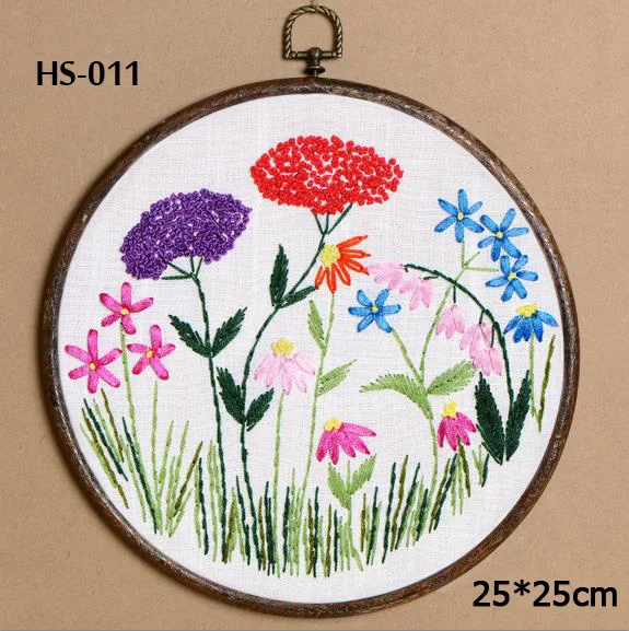 Easy Ribbon Embroidery Sale With Retro Hoop for Beginner Needlework Cross  Stitch Kit Handmade Sewing Wall Art Flowers Series 