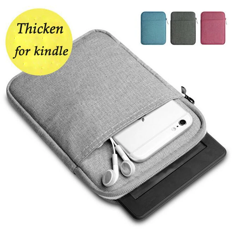 6 inch Tablet Bag Sleeve Case for kindle paperwhite 2 3 Voyage 7th 8th Pocketbook 615 622 623 for kobo Wool e-reader Pouch Case-animated-img