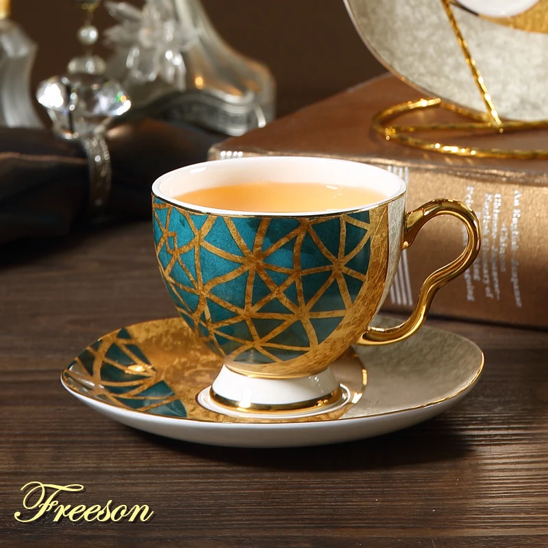 gold porcelain tea set