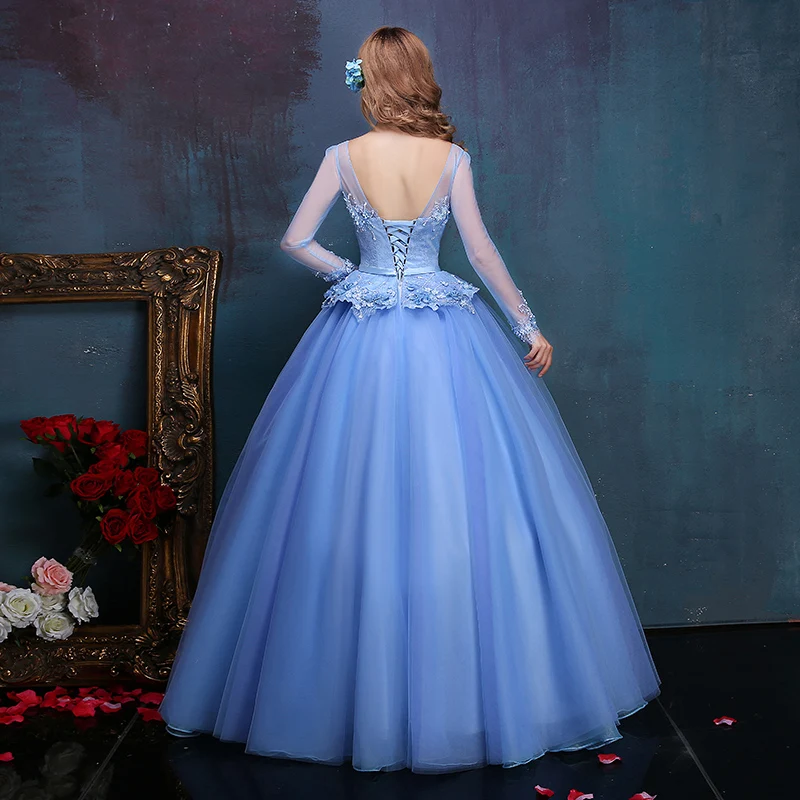 light blue medieval dress