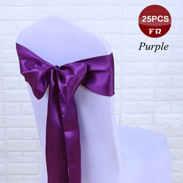 purple chair sashes for weddings