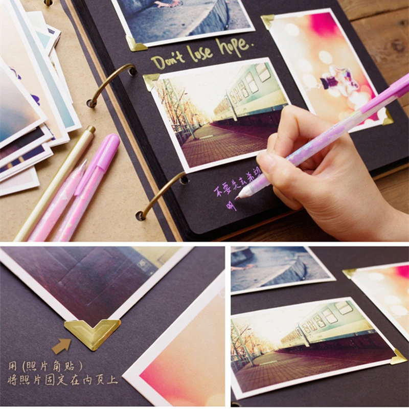 60 Pages Photo Album Kraft Paper Photocard Holder Book