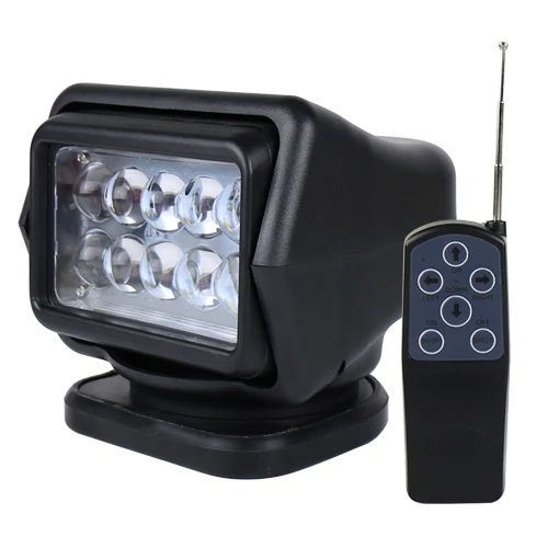 360 Degree Remote Control 7inch LED Searchlight 50W Rotate Spotlight Light  For Truck Off-Road SUV Boat Marine Driving Light