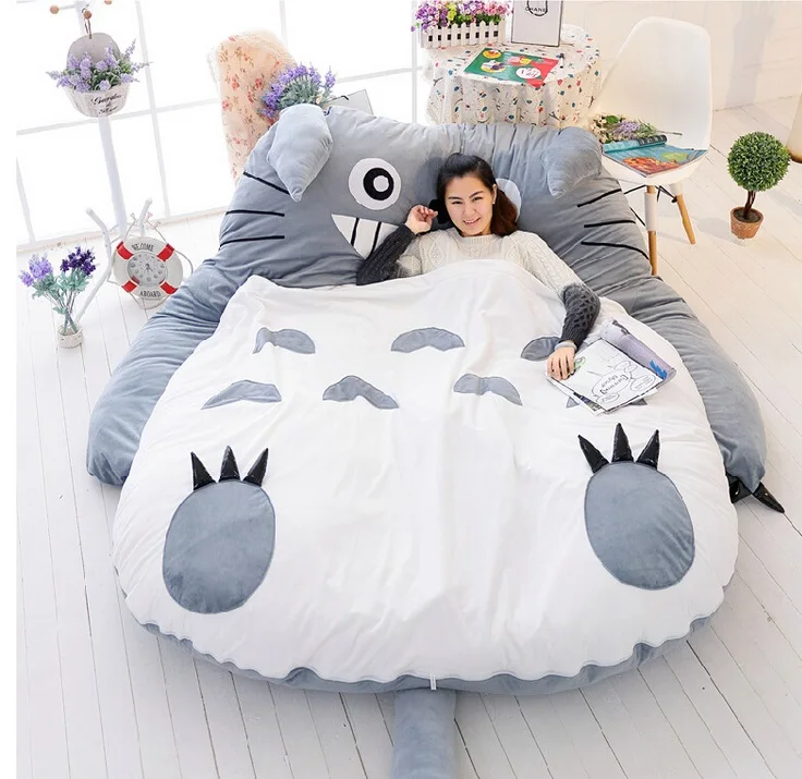 OTAUTAU 5ft Giant Cute Anime Cartoon Bean Bag Pouf Cover Without