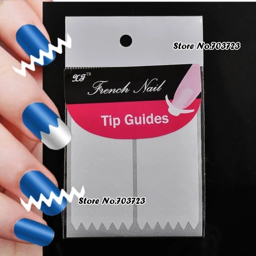 6Pcs French Manicure Strip Nail Forms French Tip Guides Nail Sticker  Geometry Lines Decals Polish Wraps Airbrush Stencils LEBFST