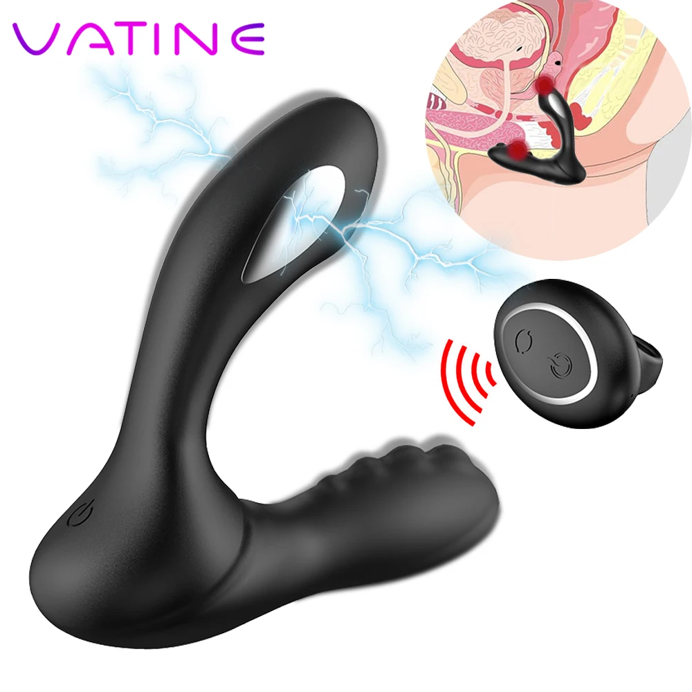 Купить Секс товары | VATINE 8 Speed Electric Shock Prostate Massager Sex  Toys for Men Gay Perineum Stimulator Anal Butt Plug Anal Plug Vibrator