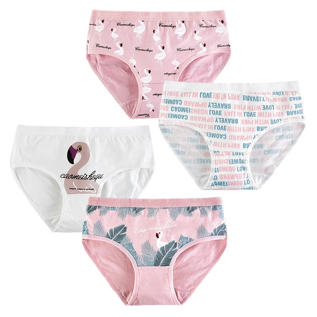 4pcs/lot Cotton kid underwear panties for girls children boxers briefs  panty for 9-20 Years old teenager clothes
