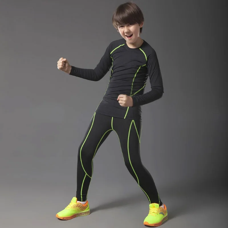 Compression running tights kids 