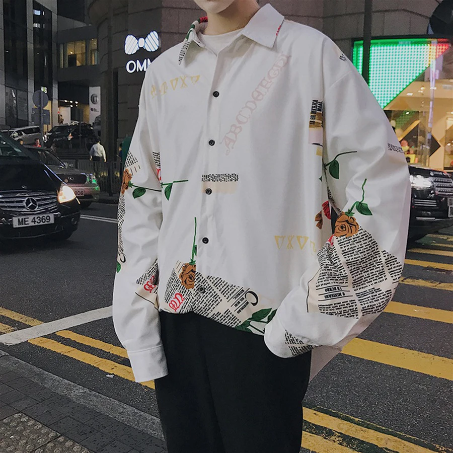 Oversized shirt kpop Clearance