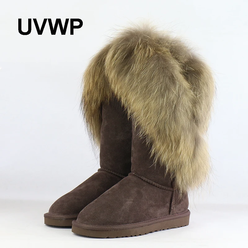 UVWP Fashion Natural Real Fox Fur 