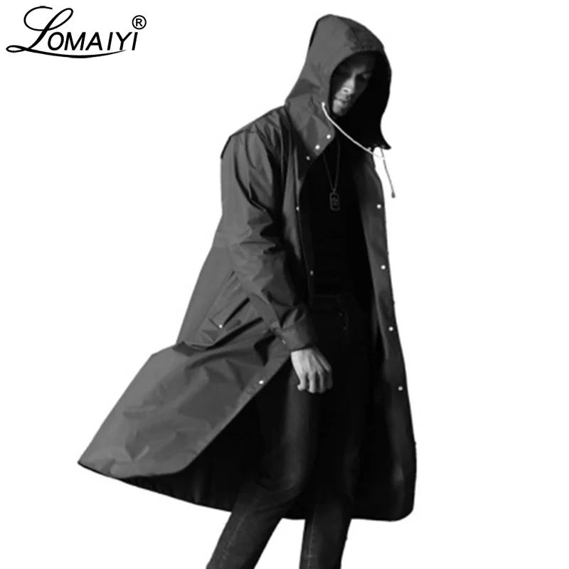 mens long rain mac