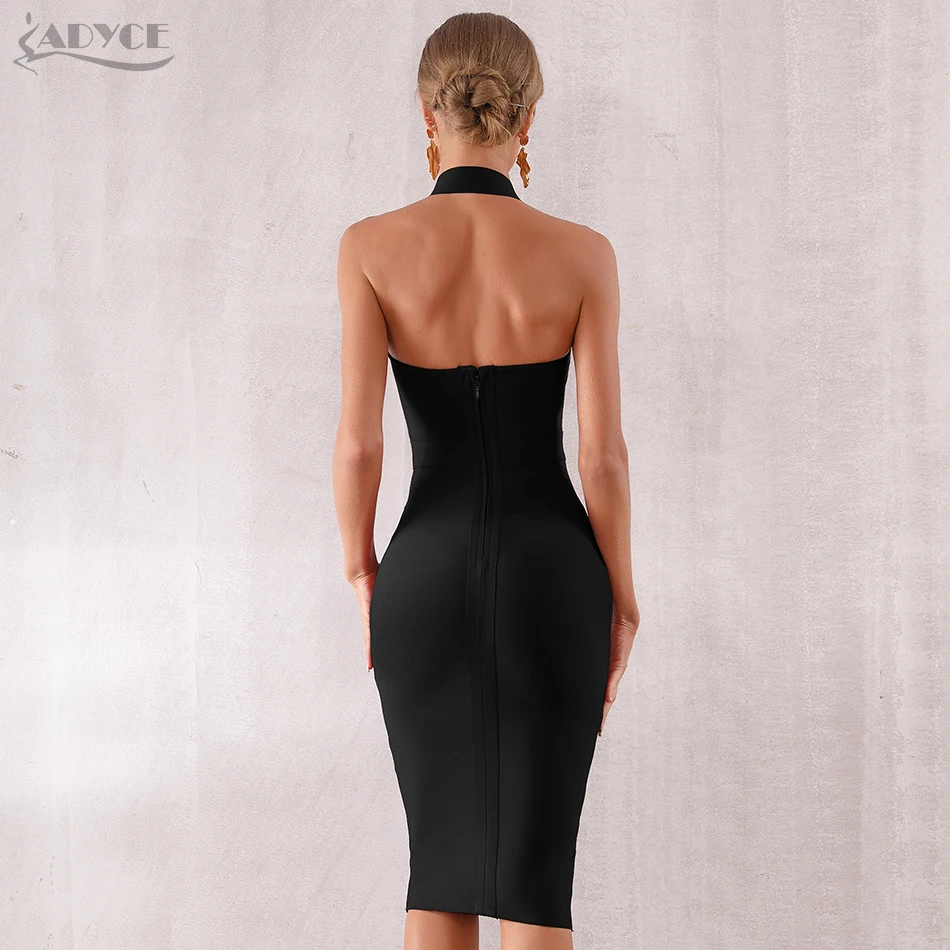 Adyce 2022 New Summer Women Black Lace Bodycon Bandage Dress Sexy Short